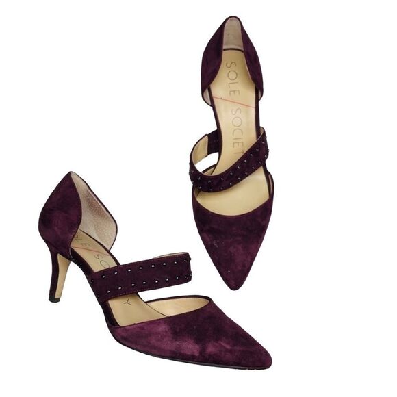 Sole Society Dark Plum Drisela Pumps - Size 5 - Picture 9 of 16